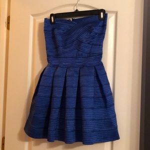 Blue Aline Stretchy Cocktail Dress